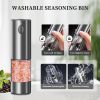 2PCS Electric Salt And Pepper Grinder Set - Battery-powered Spice Grinder, Adjustable For Coarseness, Perfect For Home Kitchens, Durable Plastic, Elec