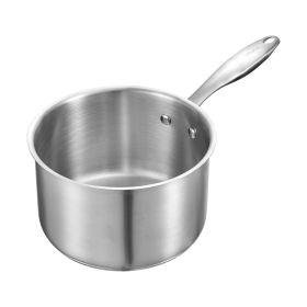 VEVOR 2.5 QT Saucepan with Steamer, Stainless Steel Saucepan with Glass Lid, Multipurpose Nonstick Stainless Steel Sauce Pot with Ergonomic Handle
