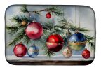 Christmas Ornaments Dish Drying Mat Absorbent Dish Drying Mat Pad for Kitchen Counter Dish Drainer Mat for Countertop, 14 x 21", Multicolor
