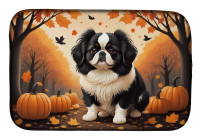 Japanese Chin Fall Dish Drying Mat Absorbent Dish Drying Mat Pad for Kitchen Counter Dish Drainer Mat for Countertop, 14 x 21", Multicolor