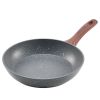 Frying Pan Skillet, Aluminum Egg Fry Pans, 3 Piece Set (9.5, 11, 12 in), Nonsitck Heavy-Duty Skillets with Heat-Resistant Handle