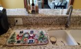 Christmas Nutcrackers Dish Drying Mat Absorbent Dish Drying Mat Pad for Kitchen Counter Dish Drainer Mat for Countertop, 14 x 21", Multicolor