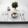 Set of 6 Reversible Placemats – 12"x18", PVC & Polyester Blend, Non-Slip, Heat & Tear Resistant, Washable