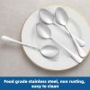 12 Pcs Teaspoons Set, Food-Grade Stainless Steel Spoons Silverware, Cutlery Tea Spoons, Durable Dessert Spoons, Metal Spoon for Home