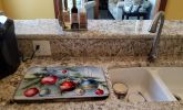 Christmas Ornaments Dish Drying Mat Absorbent Dish Drying Mat Pad for Kitchen Counter Dish Drainer Mat for Countertop, 14 x 21", Multicolor