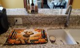Lakeland Terrier Fall Dish Drying Mat Absorbent Dish Drying Mat Pad for Kitchen Counter Dish Drainer Mat for Countertop, 14 x 21", Multicolor