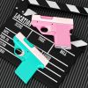 Windproof Adjustable Flame Lighter - Portable Liquid Gas Filling Igniter, Zinc Alloy Shell, Light Green And Pink Handle, Suitable For Camping, Barbecu