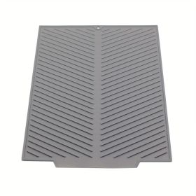 1pc Silicone Draining Board Mat, Folding Draining Mat, Large Drain Pad, Eco-Friendly Drainer Mat Heat Resistant Pot Mat Dishwasher Safe Trivet Mat (Size1: Small)
