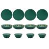 Bamboo Melamine 12-Piece Dinnerware Set
