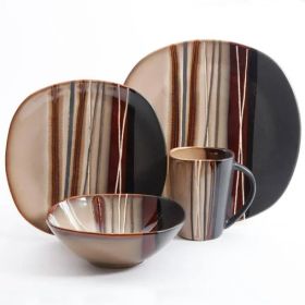 Brown Bazaar Dinnerware Set - Enhance Your Dining Experience with Style and Elegance! (Color: Brown)