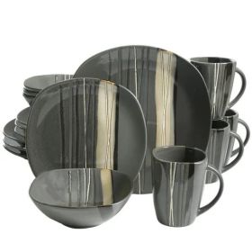Brown Bazaar Dinnerware Set - Enhance Your Dining Experience with Style and Elegance! (Color: gray)
