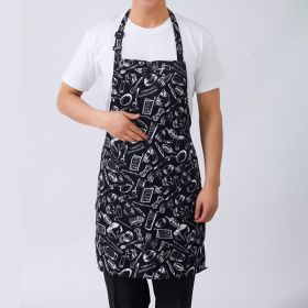 1pc Adjustable Half-length Adult Apron Striped Restaurant Chef Apron Outdoor Camping BBQ Picnic Kitchen Cook Apron With 2 Pockets; Kitchen Access (Color: B, size: PJL-536)