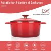 Dutch Oven,Dutch Oven Pot with Lid,3 QT Enamel Dutch Ovens with Dual Handles,Cast Iron Pot for Braiser,Cooking,Gifts for Family
