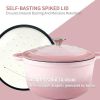 Dutch Oven,Dutch Oven Pot with Lid,3 QT Enamel Dutch Ovens with Dual Handles,Cast Iron Pot for Braiser,Cooking,Gifts for Family