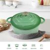 Dutch Oven,Dutch Oven Pot with Lid,3 QT Enamel Dutch Ovens with Dual Handles,Cast Iron Pot for Braiser,Cooking,Gifts for Family