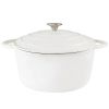 Dutch Oven,Dutch Oven Pot with Lid,3 QT Enamel Dutch Ovens with Dual Handles,Cast Iron Pot for Braiser,Cooking,Gifts for Family