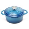 Dutch Oven,Dutch Oven Pot with Lid,3 QT Enamel Dutch Ovens with Dual Handles,Cast Iron Pot for Braiser,Cooking,Gifts for Family