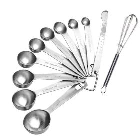Measuring Spoons: U-Taste 18/8 Stainless Steel Measuring Spoons Set of 9 Piece: 1/16 tsp;  1/8 tsp;  1/4 tsp;  1/3 tsp;  1/2 tsp;  3/4 tsp;  1 tsp;  1 (Quantity: 11 Pieces)