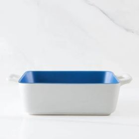 Square Stoneware Baking Dish (Color: Blue)