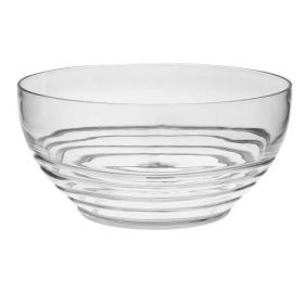 Swirl Acrylic Serving Bowls, Unbreakable Large Plastic Bowls, Soup Bowls, Salad Bowls, Cereal Bowl for Snacks, BPA Free (Color: Clear)